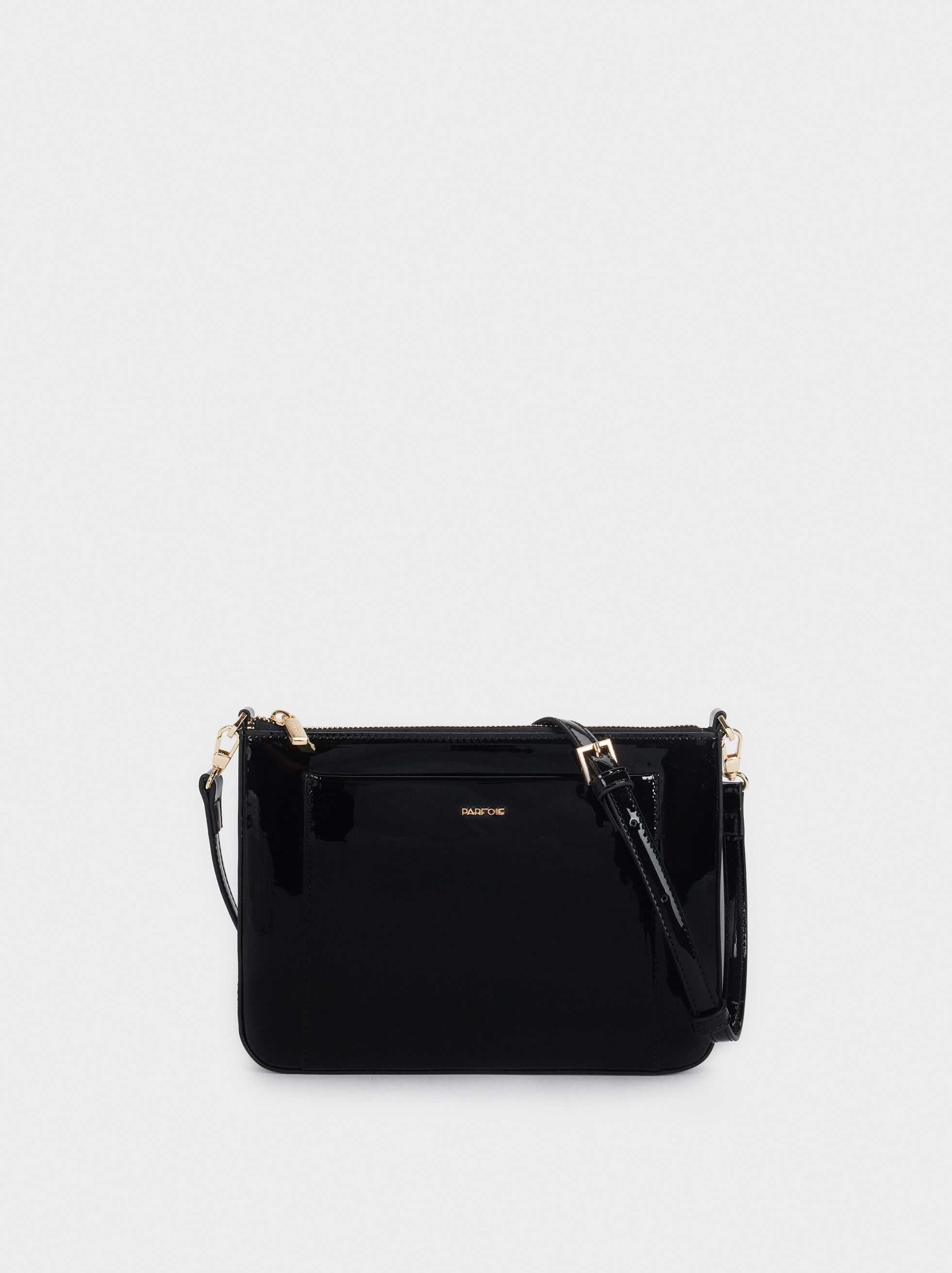 black patent crossbody