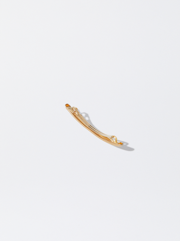 Golden Hair French Clip, Golden, hi-res