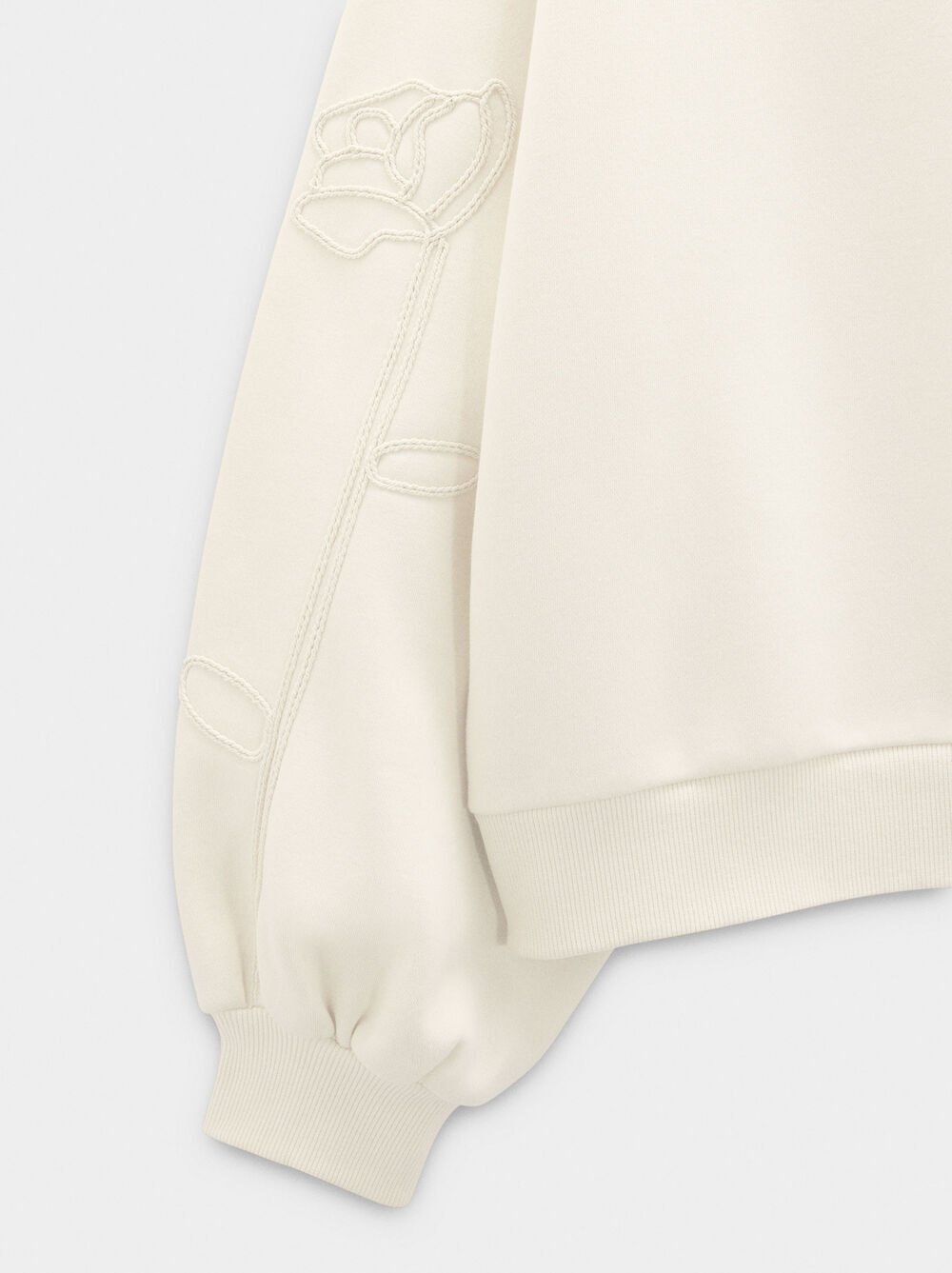 Cotton sweatshirt with flower