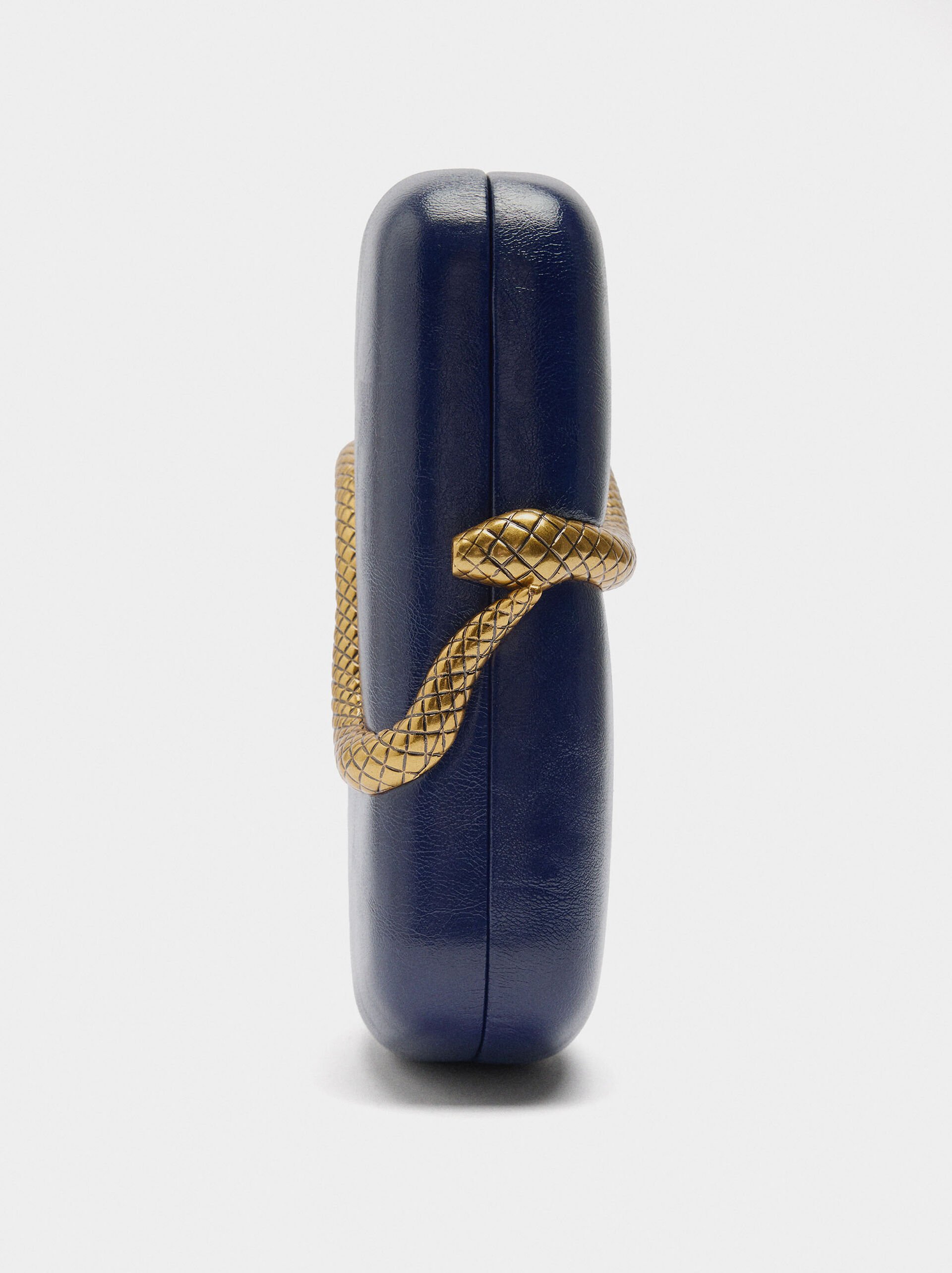 Snake print evening clutch image number 1.0