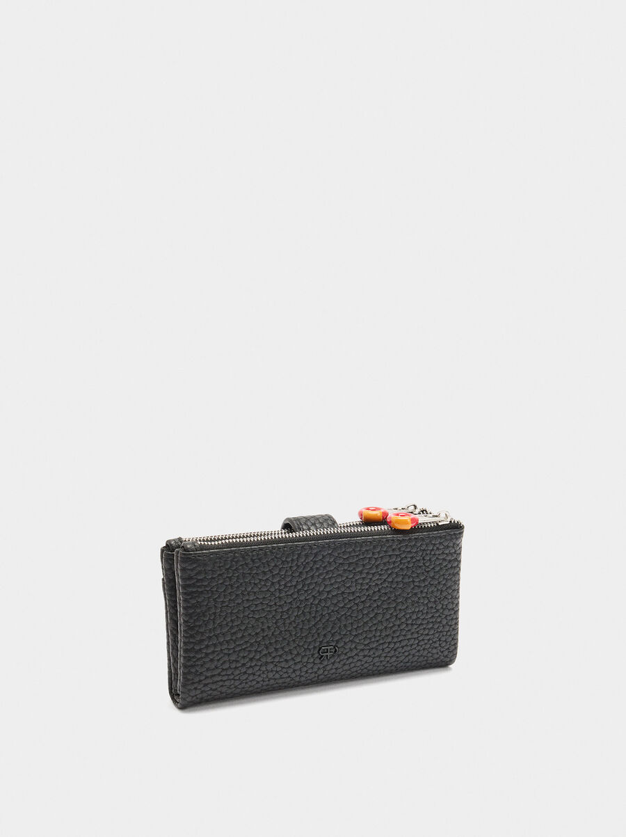 Wallet with double effect texture L