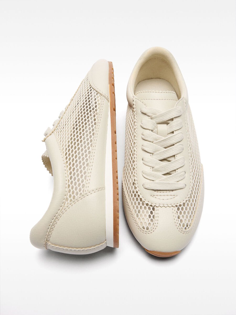 Monochromatic mesh sneakers
