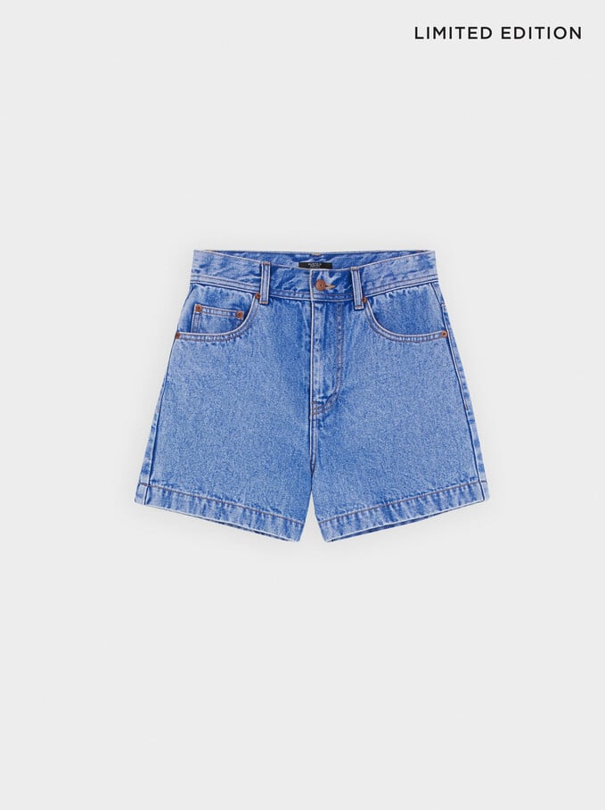 Limited Edition Denim Shorts, Blue, hi-res
