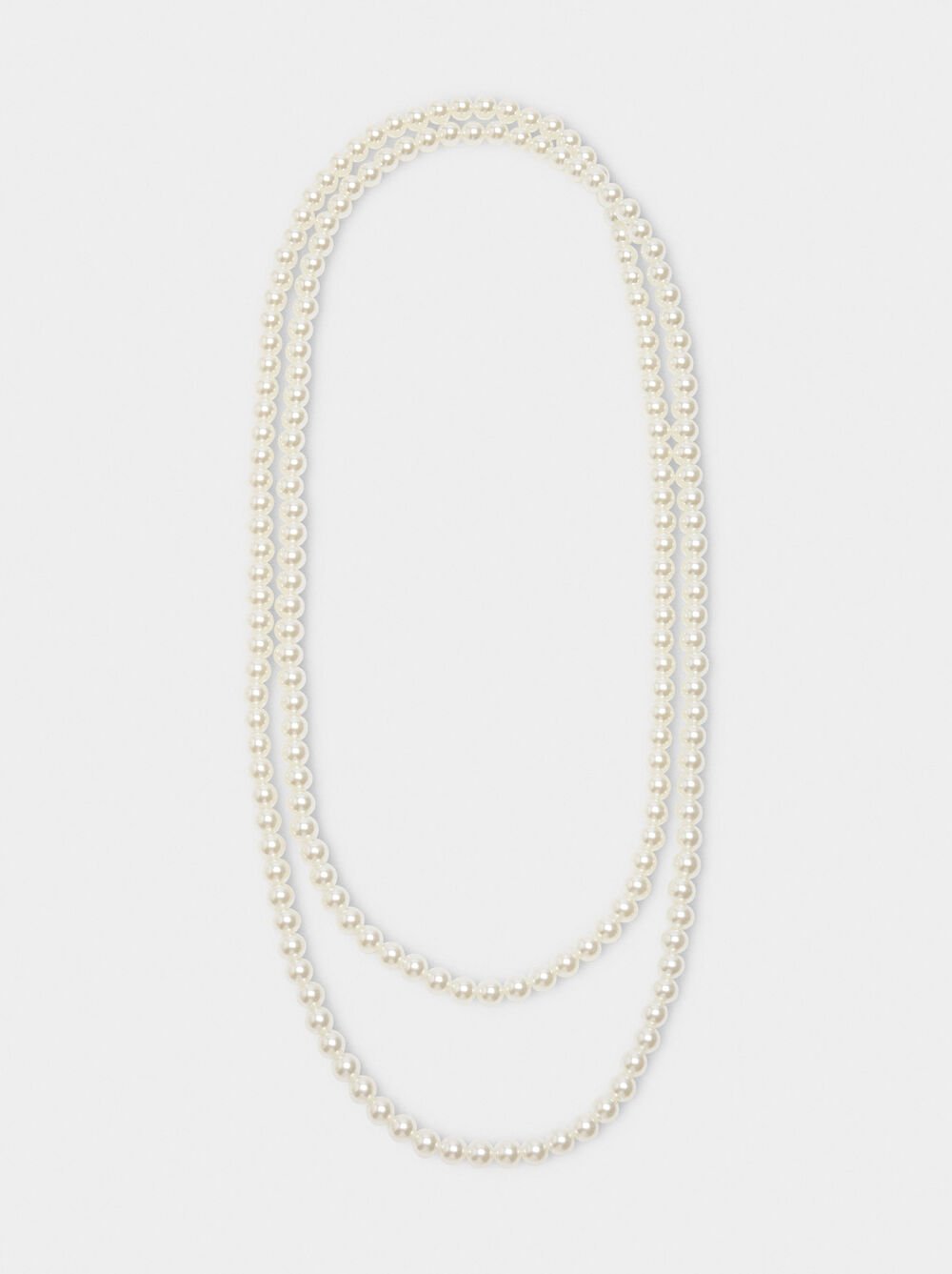 Collier en perles à deux tours