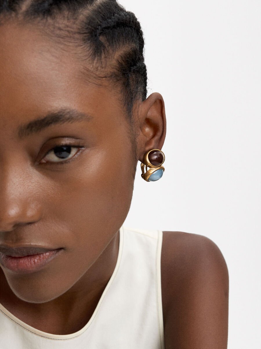 Boucles d'oreilles ovales doubles