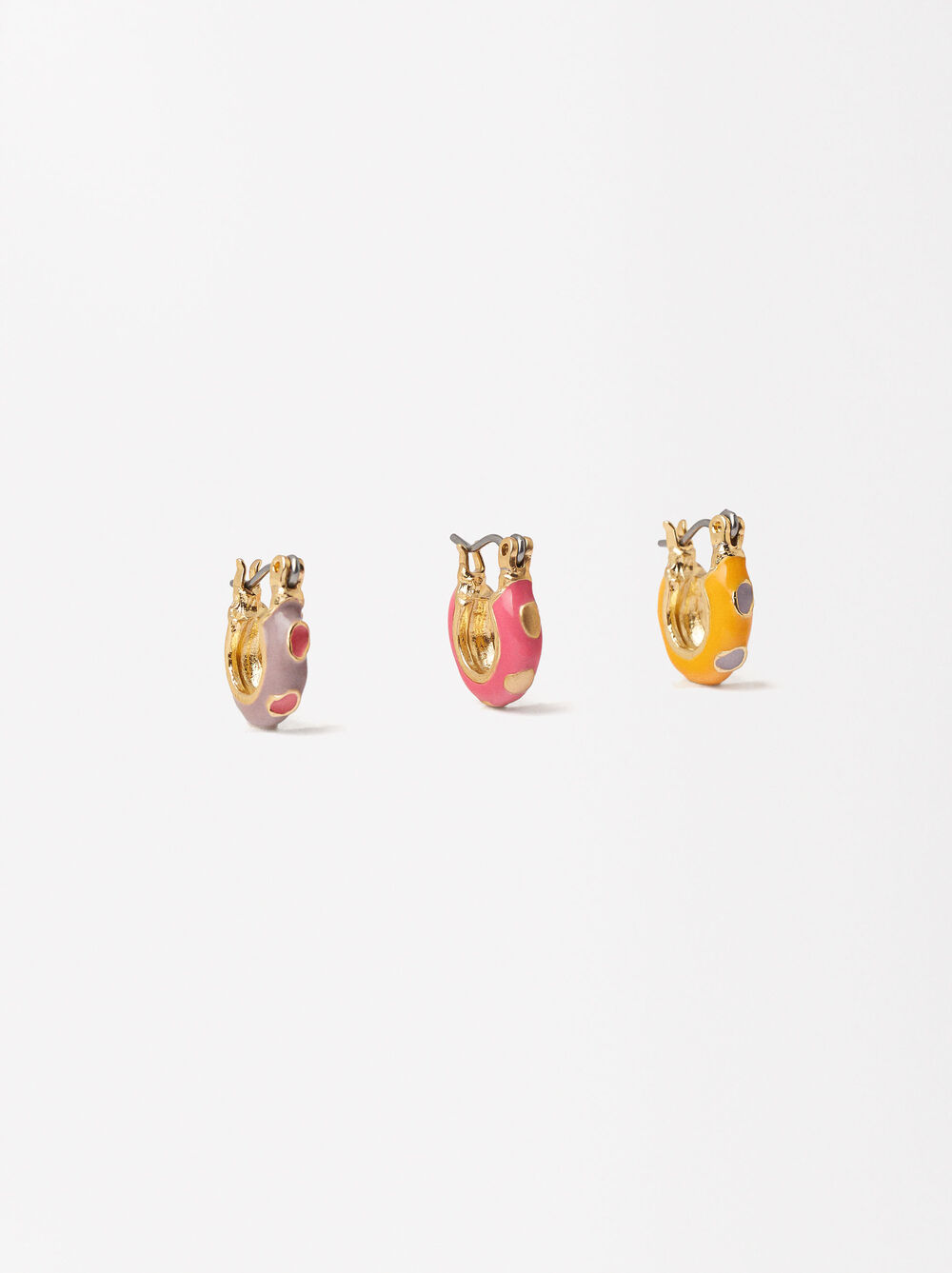 Set Of Enameled Earrings