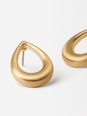 Gold Drop Earrings, Golden, hi-res
