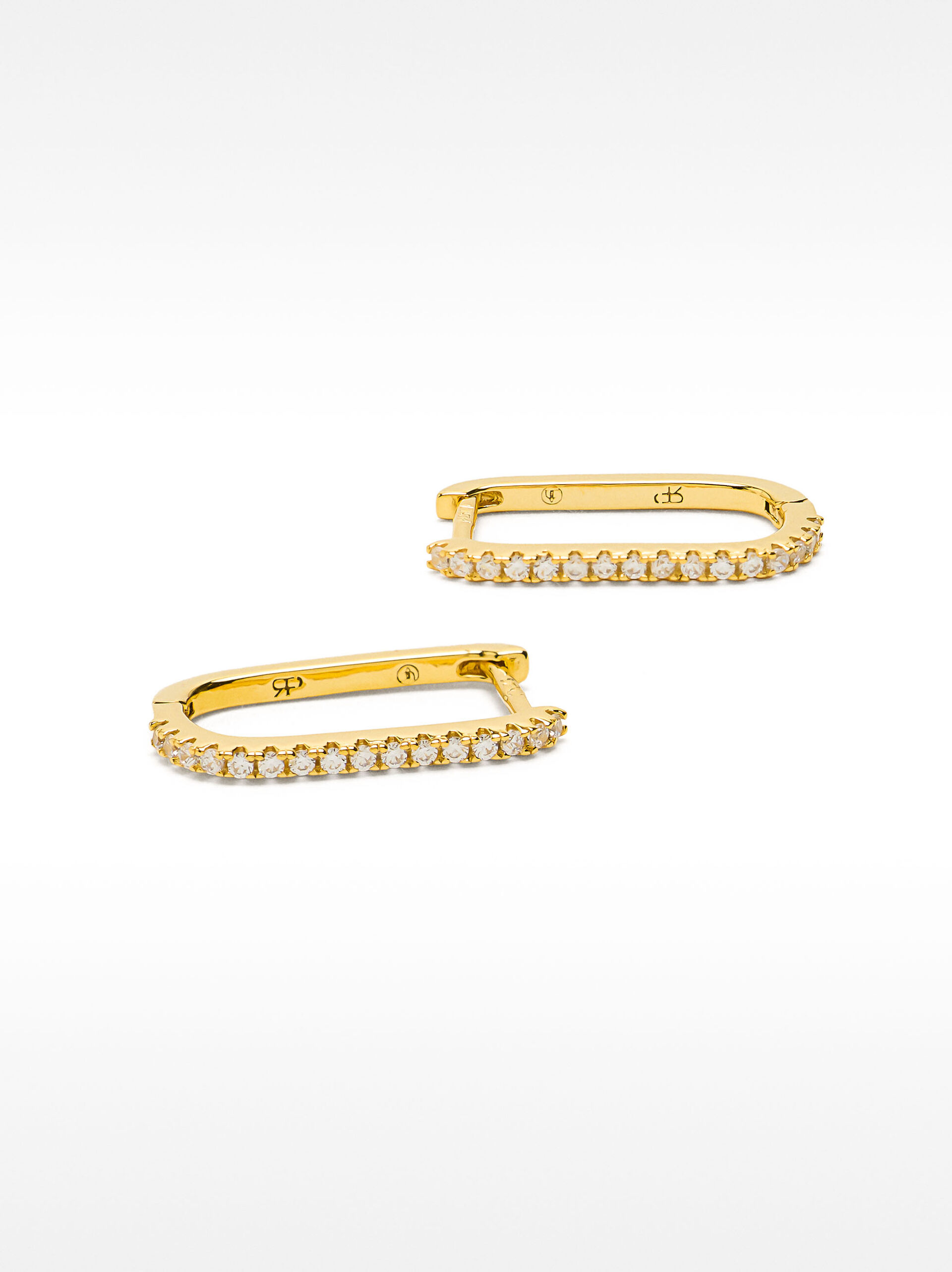 Hoops with zirconia - 925 sterling silver image number 0.0
