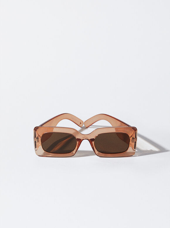 Square Sunglasses , Orange, hi-res