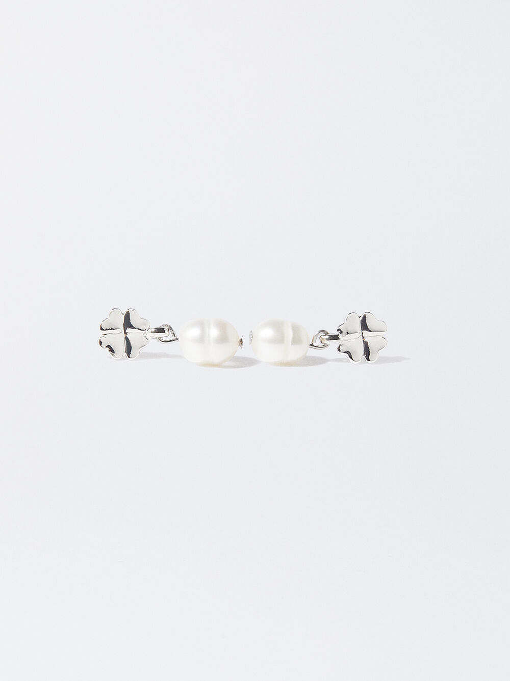 Silberne Ohrringe Mit Perlen