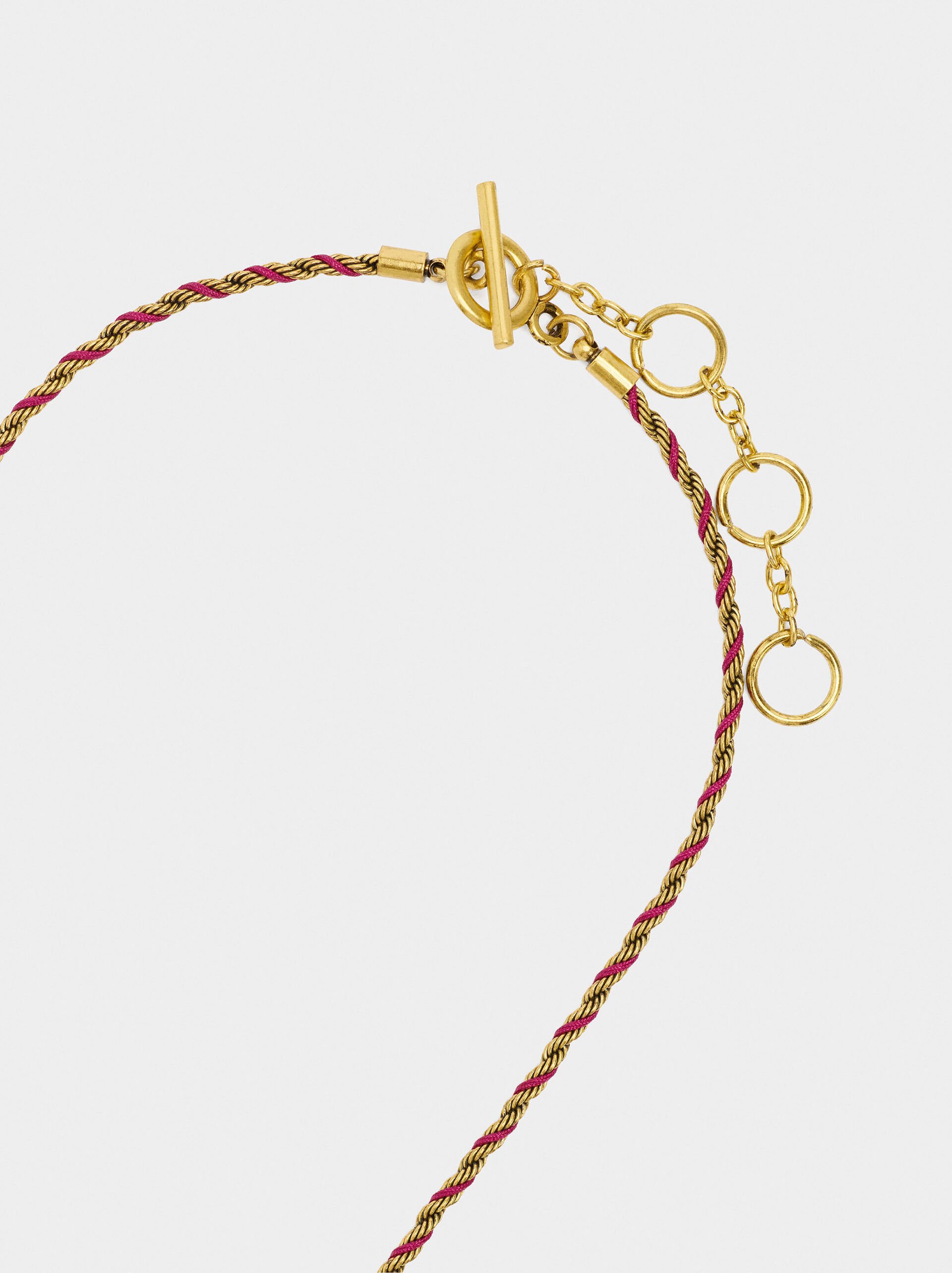 Collar largo de colgante étnico image number 2.0