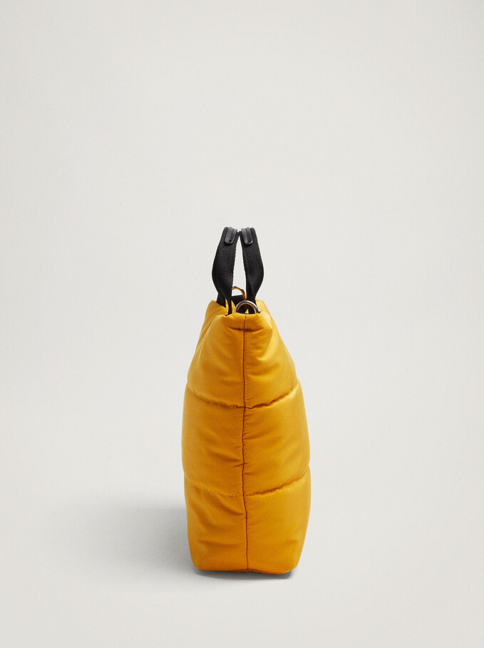 Nylon Shoulder Bag, Mustard, hi-res