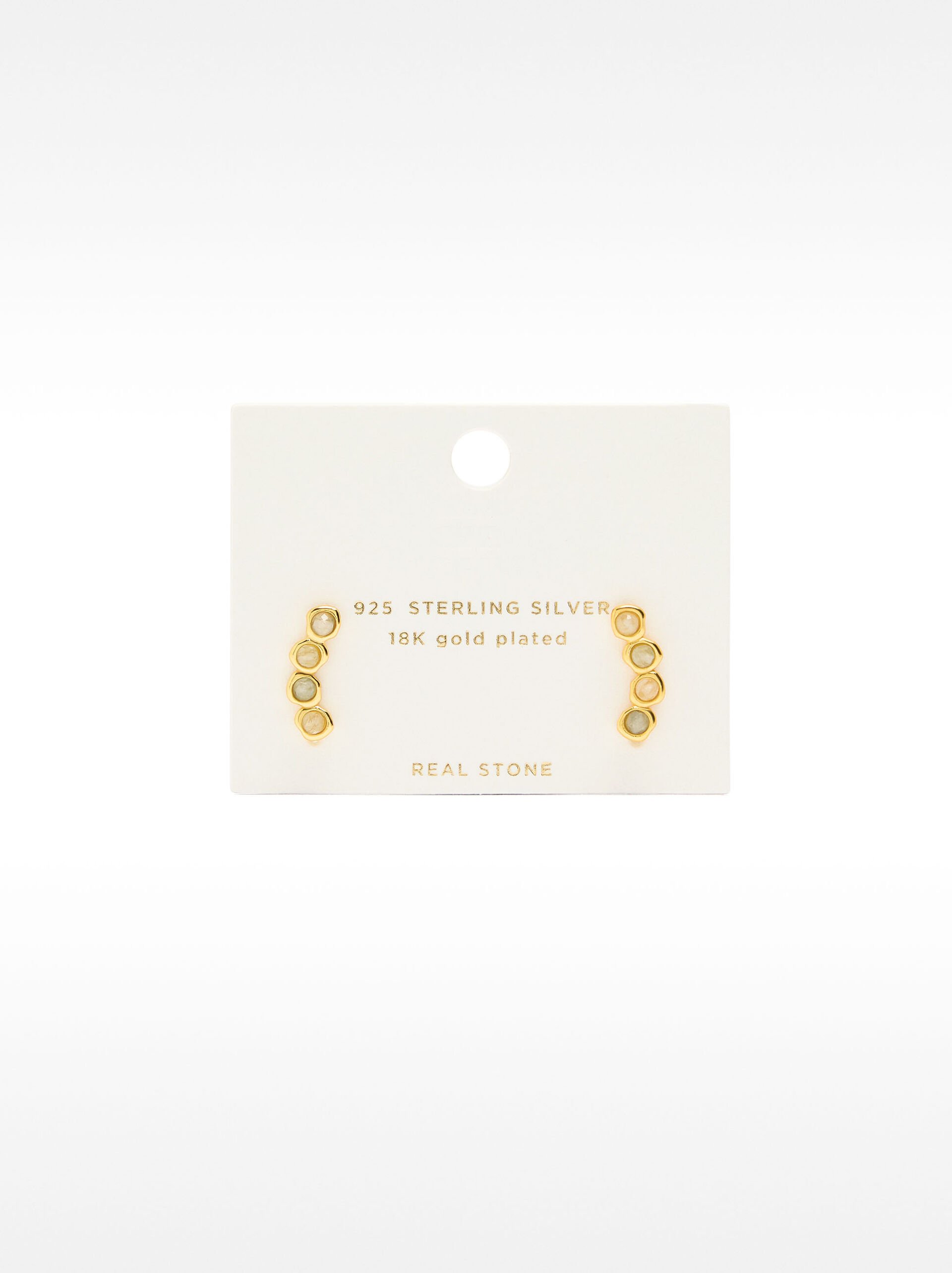 Earrings with zirconia - sterling silver 925 image number 4.0