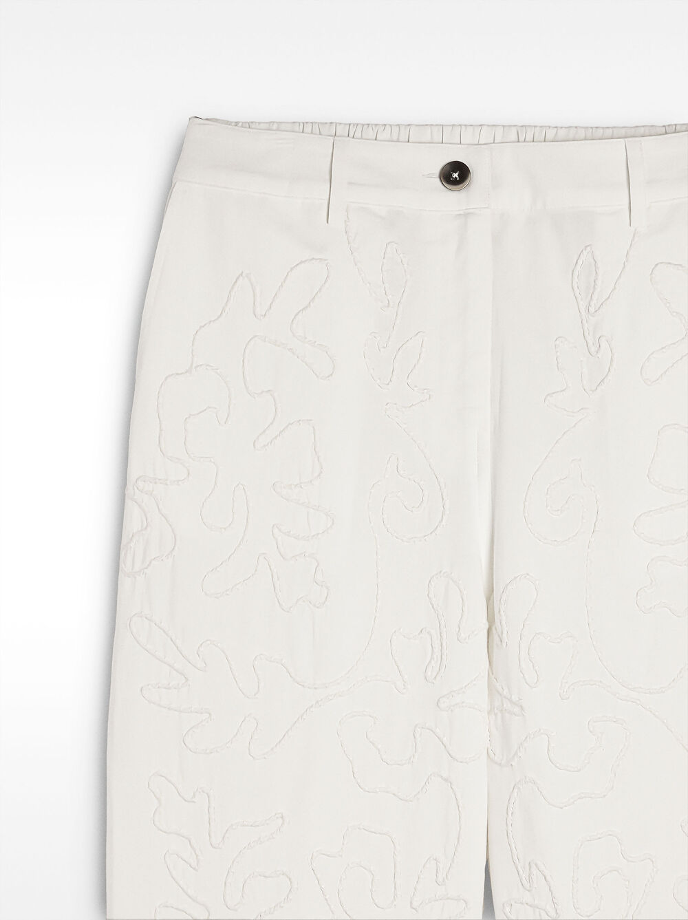 100% cotton embroidered trousers