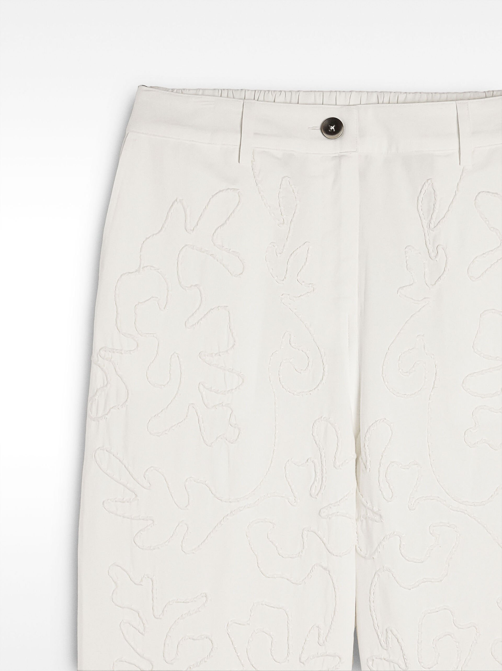 Pantalon avec broderies 100 % coton image number 6.0