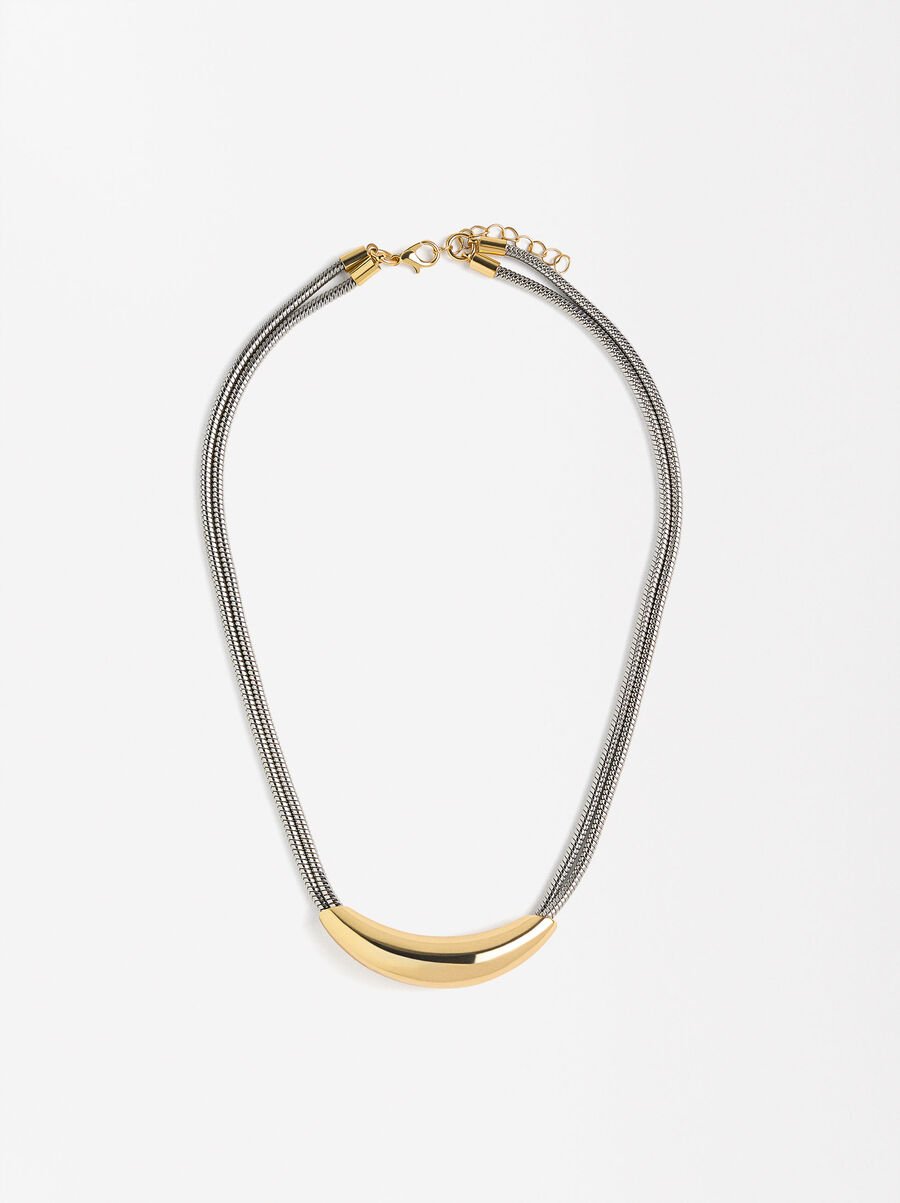 Collier double bicolore