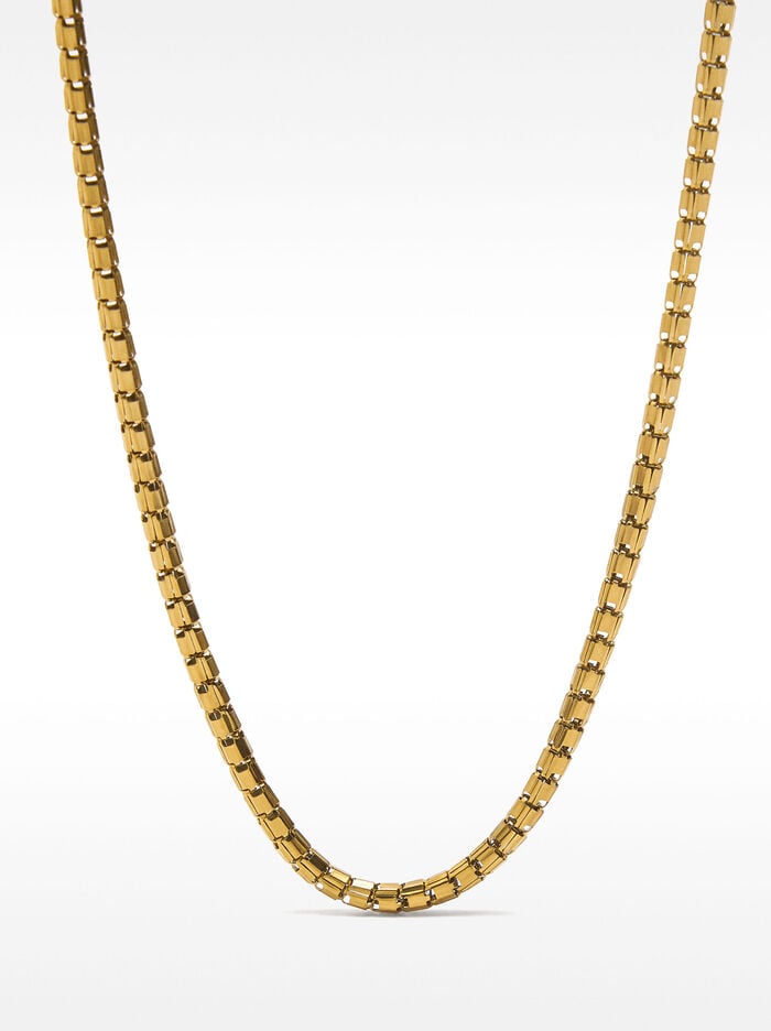 Collar corto con cadena de serpiente - acero inoxidable