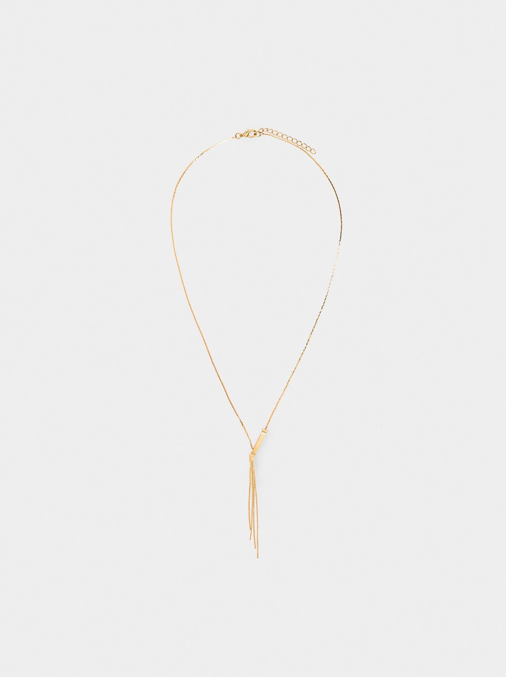 Necklace with fringe pendant