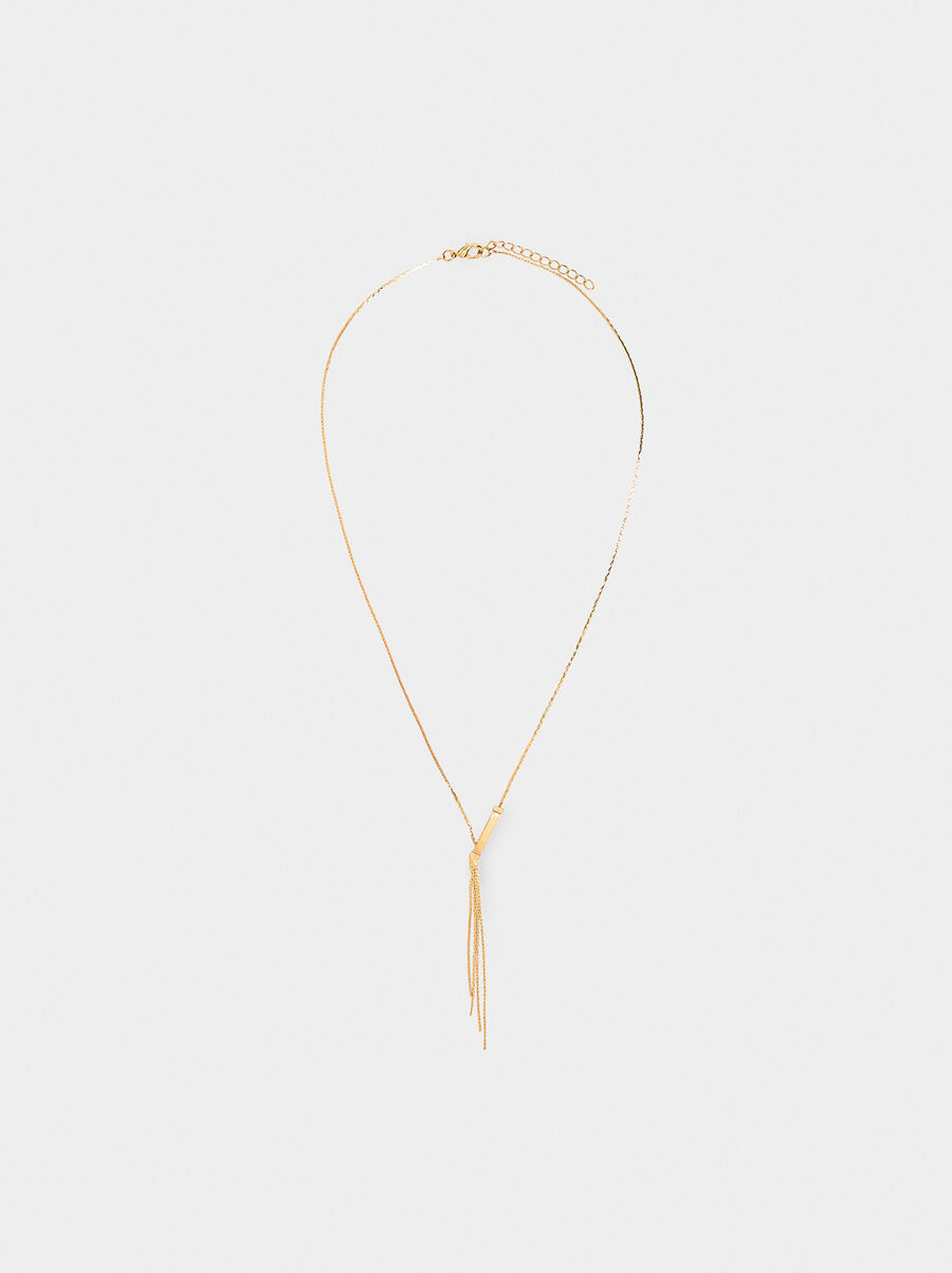Collar con colgante de flecos