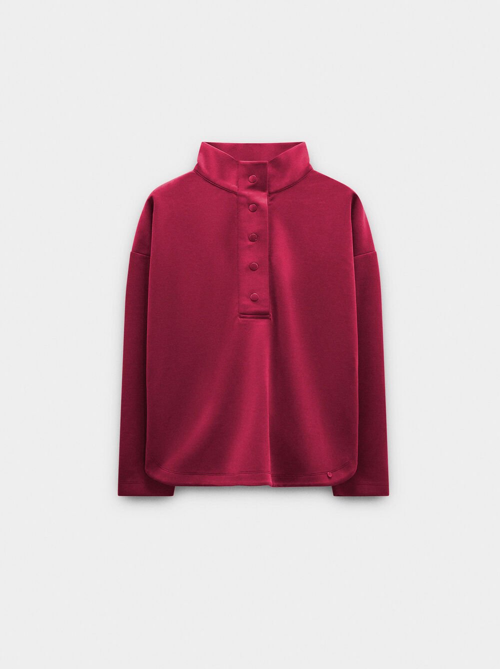 Sweatshirt with buttons soft touch