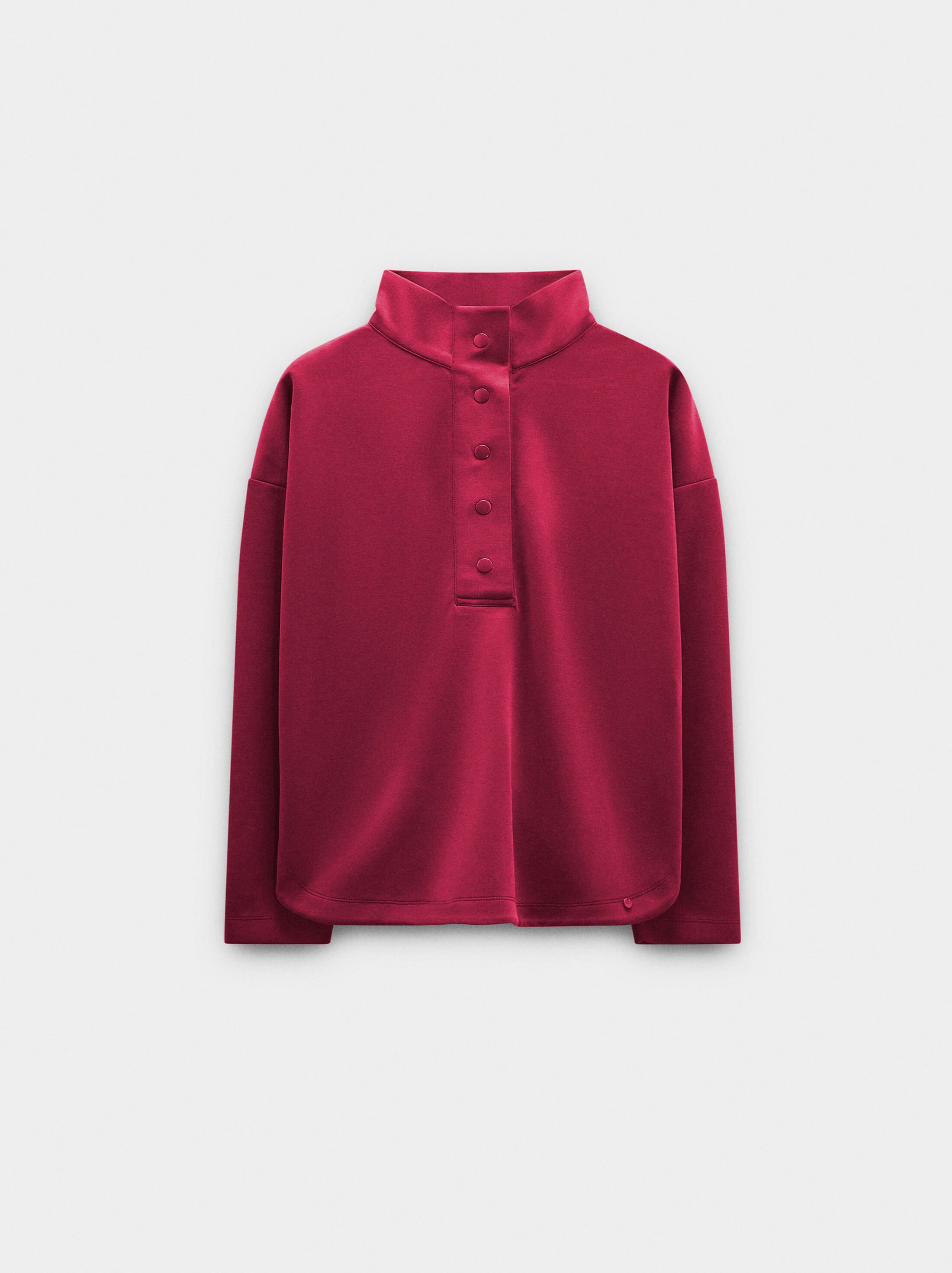 Sweatshirt with buttons soft touch image number 5.0