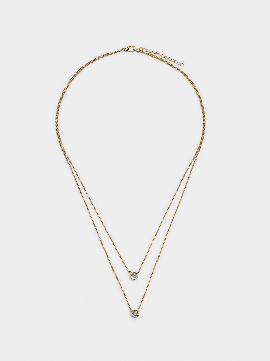 Set de collares de eslabones con circonitas