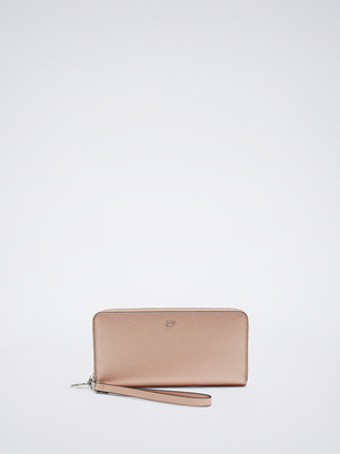 Wallet With Hand Strap, Rose Gold, hi-res