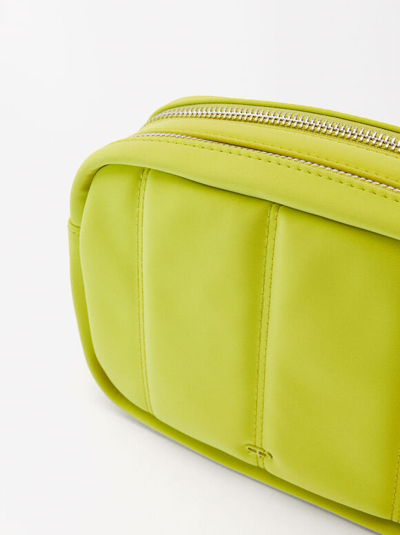 Quilted Crossbody Bag, Lime, hi-res