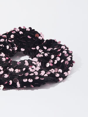 Scrunchie With Sequins image number 1.0