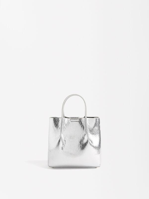 Metallic tote bag