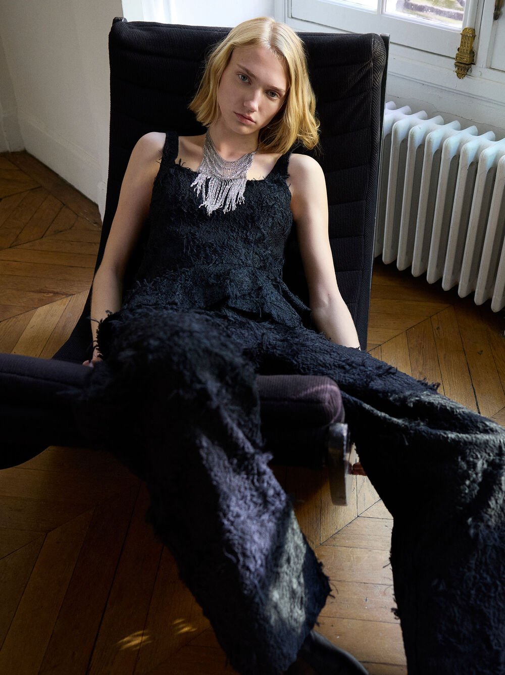 Top jacquard asimètric