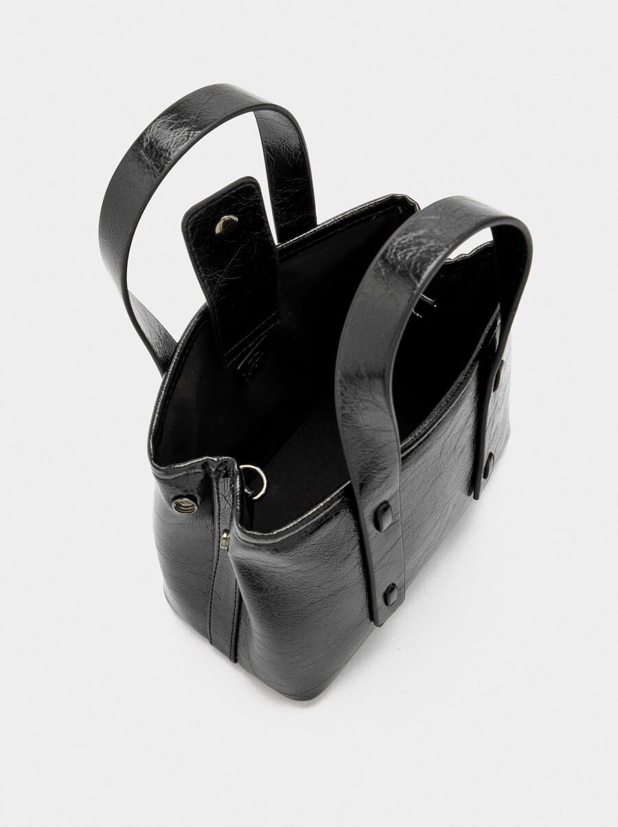 Bolso tote efecto craquelado