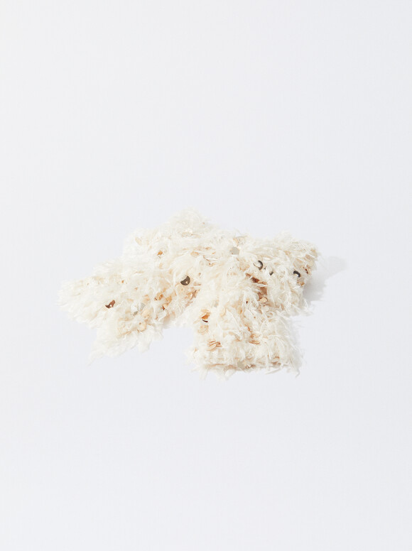 Barrette À Cheveux En Cristaux, Beige, hi-res