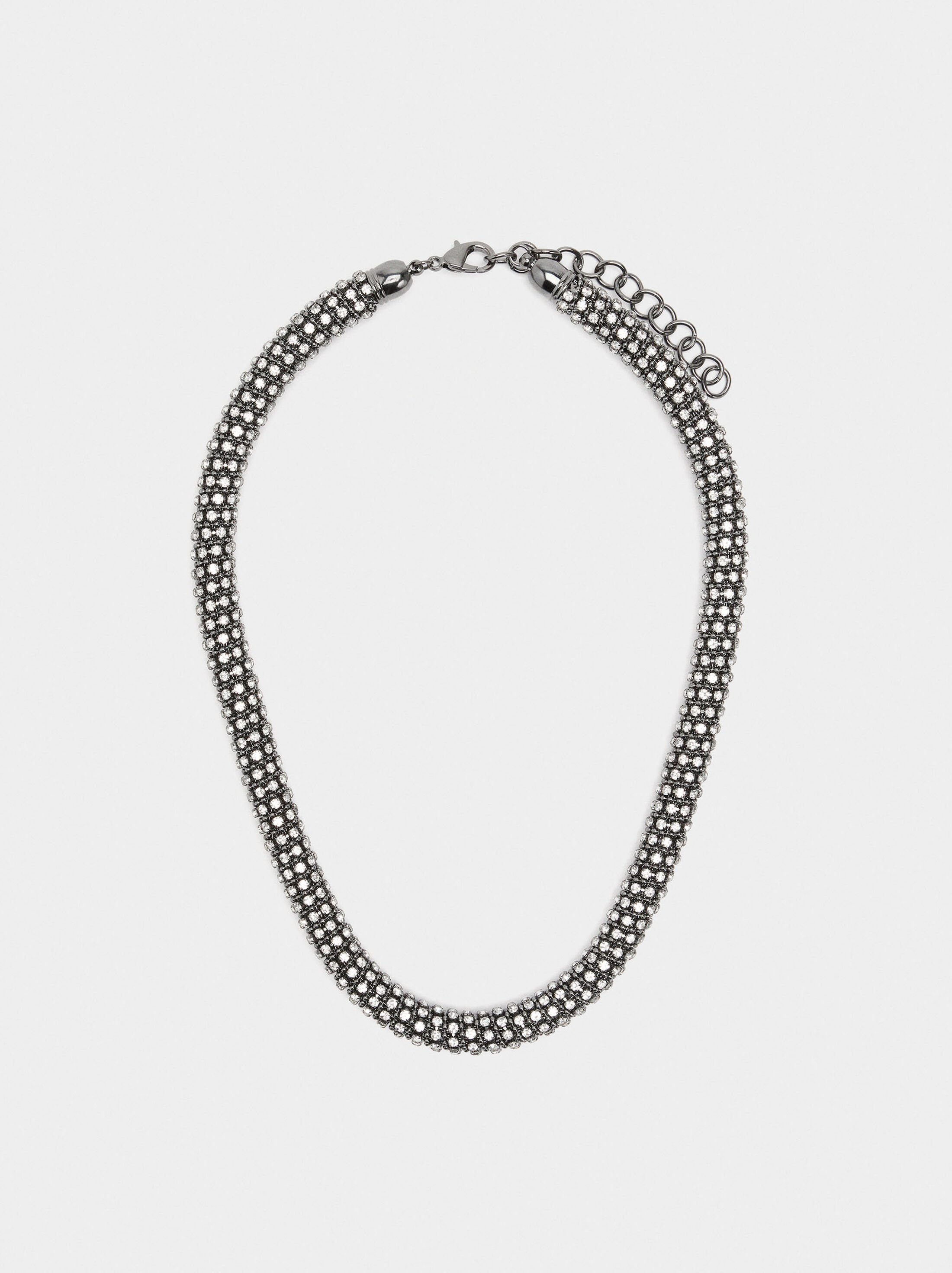 Collaret tubular amb cristalls image number 0.0