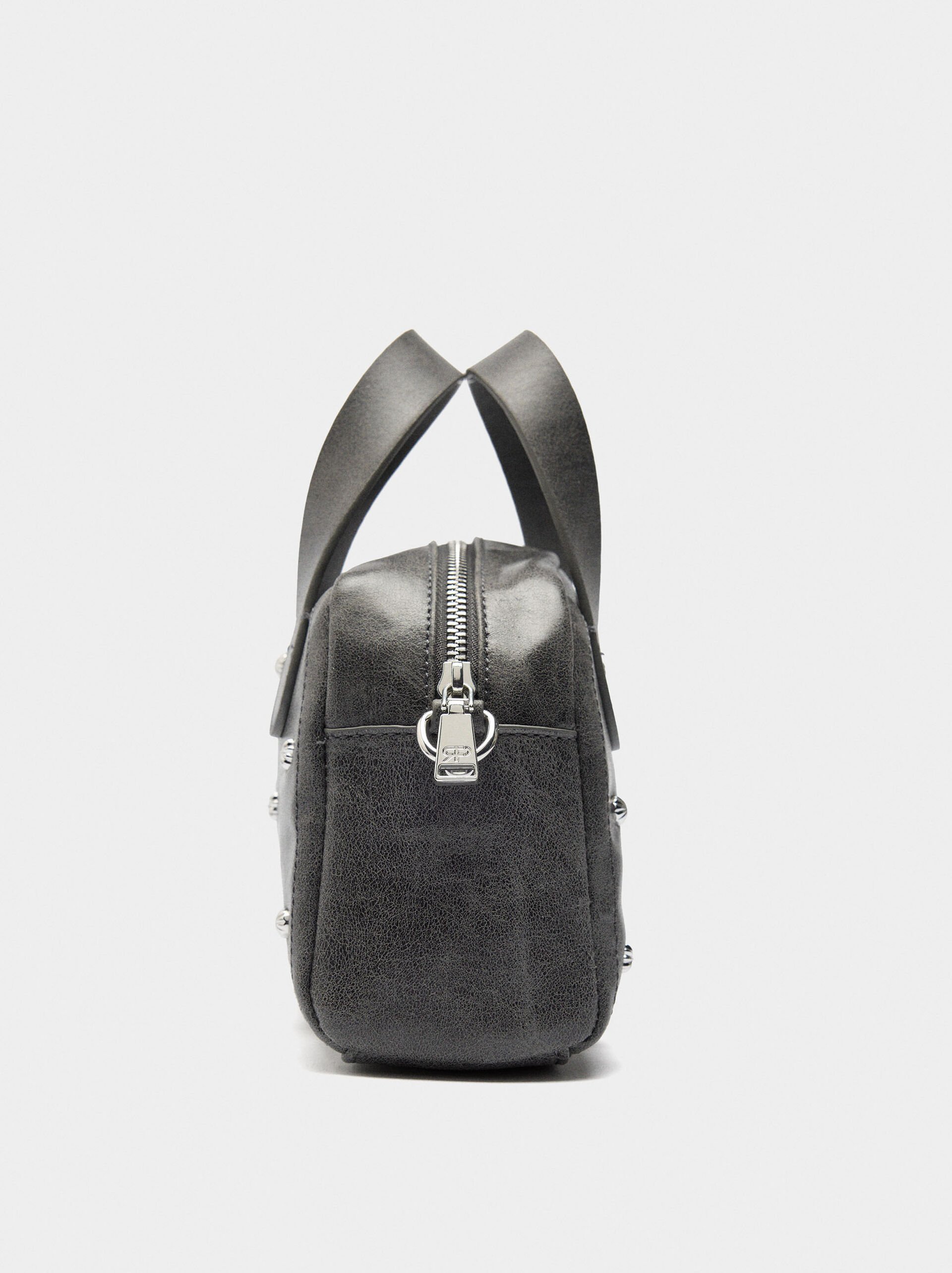 Tote bag with metallic details image number 1.0