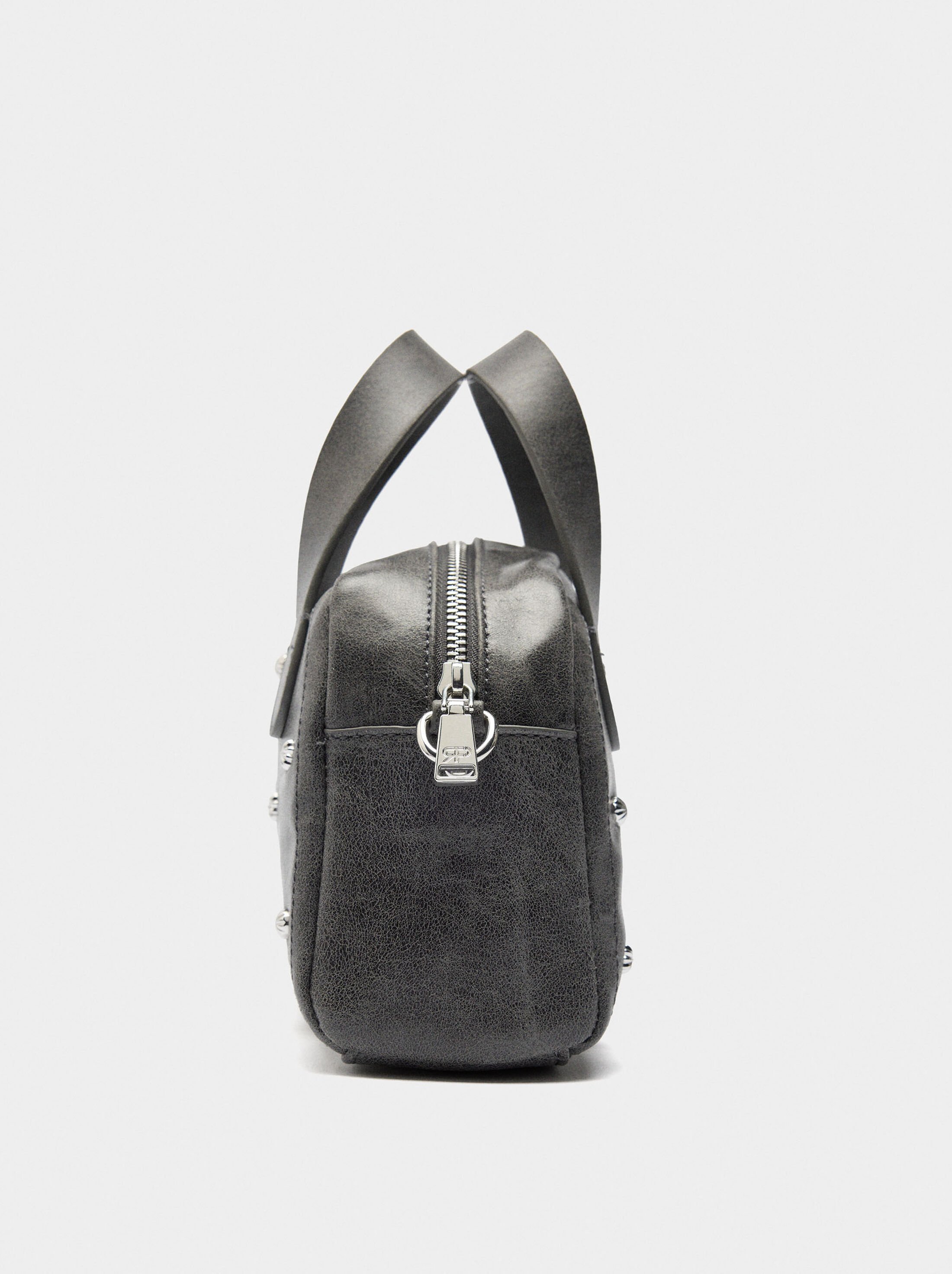 Tote bag with metallic details image number 1.0