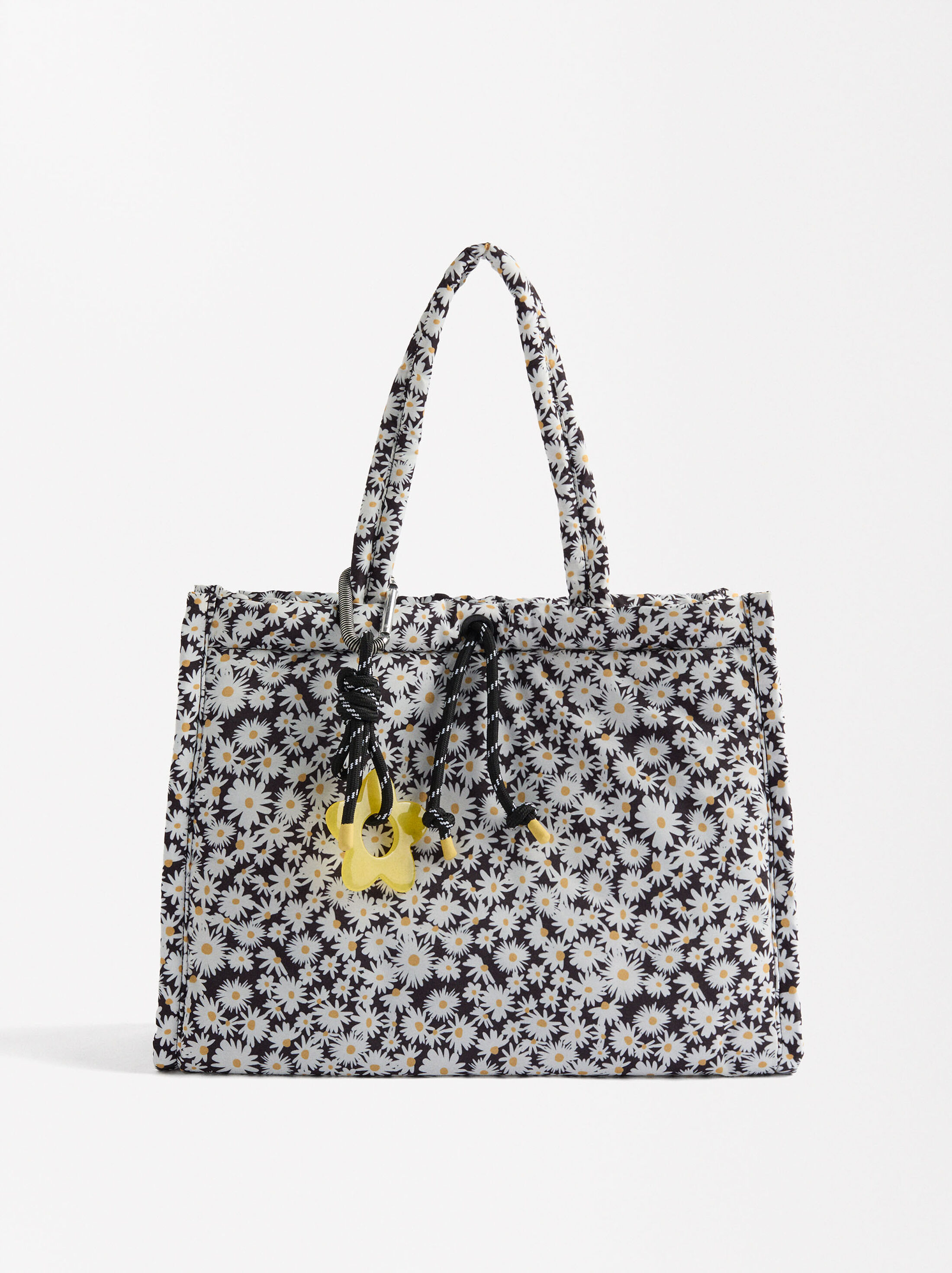 Daisy print nylon shopper bag image number 0.0