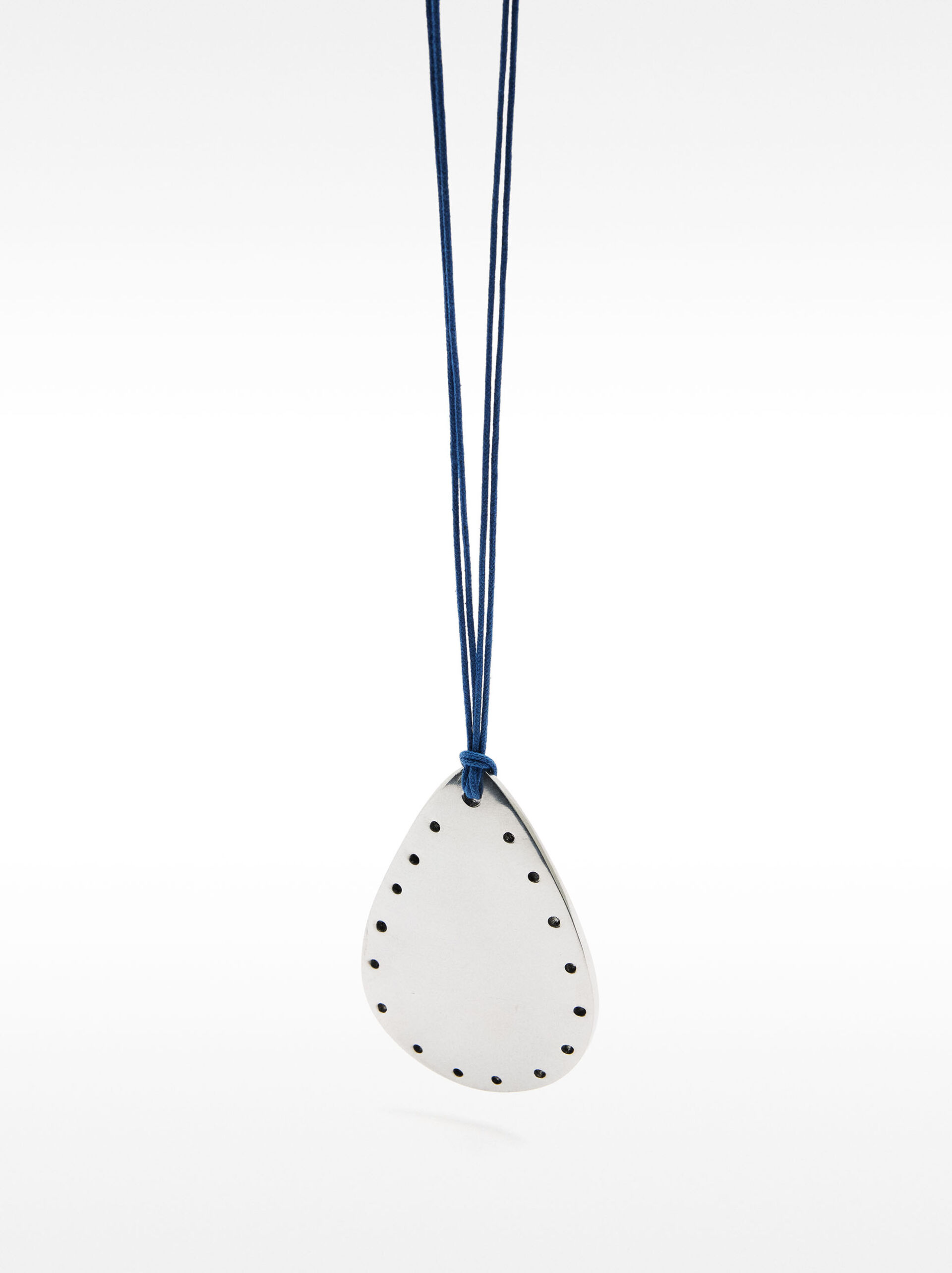 Necklace with cord oval pendant image number 3.0