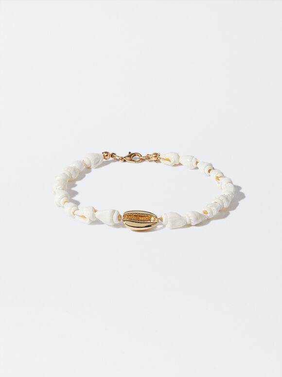Golden Anklet Seashell Bracelet, Golden, hi-res