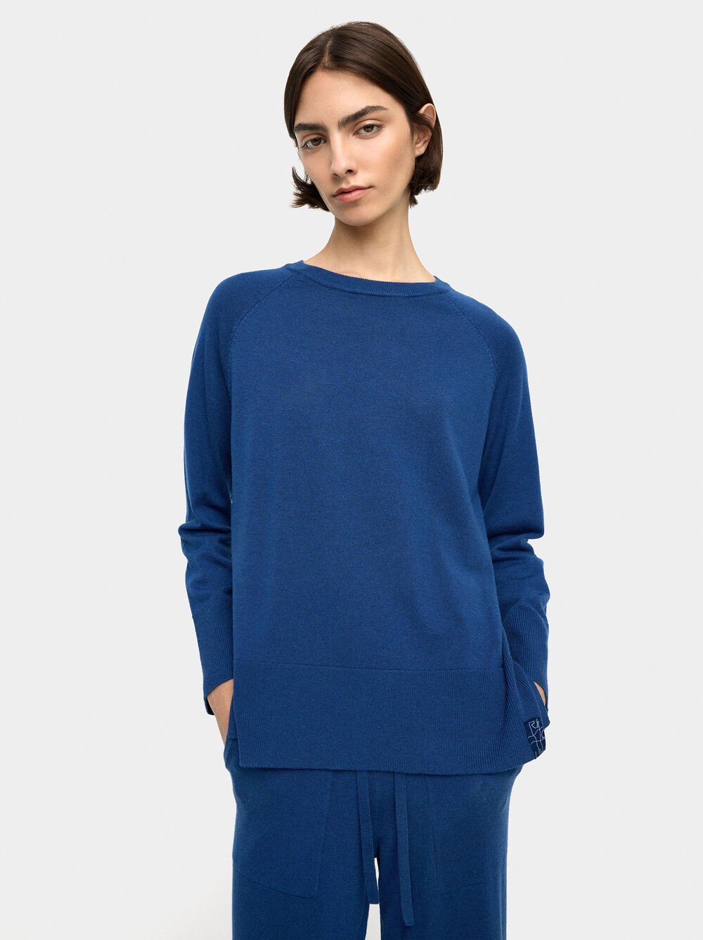 Knit sweater with wool