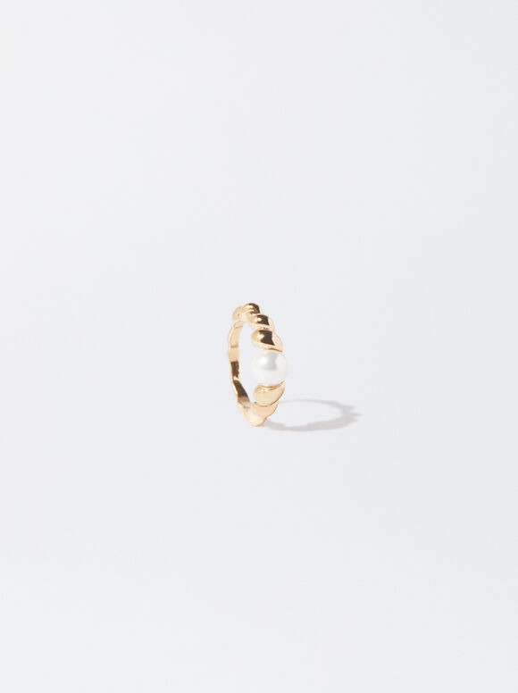 Ring With Stone, Golden, hi-res
