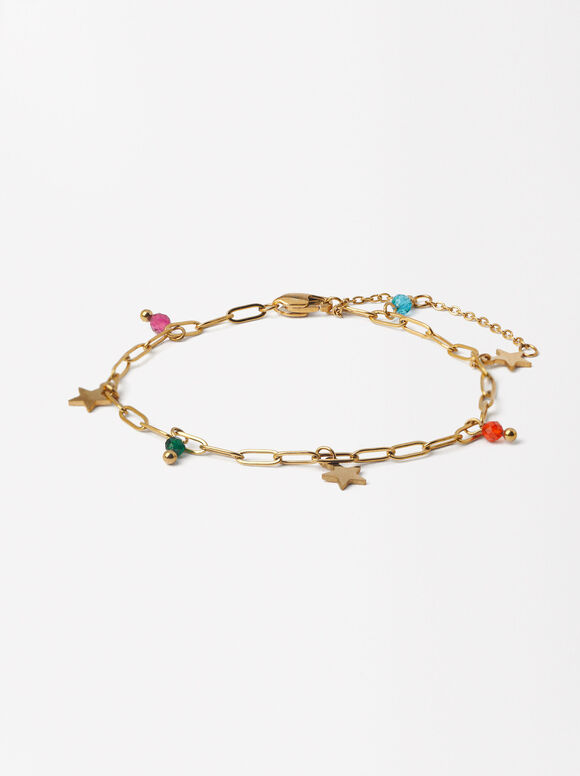 Bracelet Étoile En Cristal - Acier Inoxydable, Multicolore, hi-res