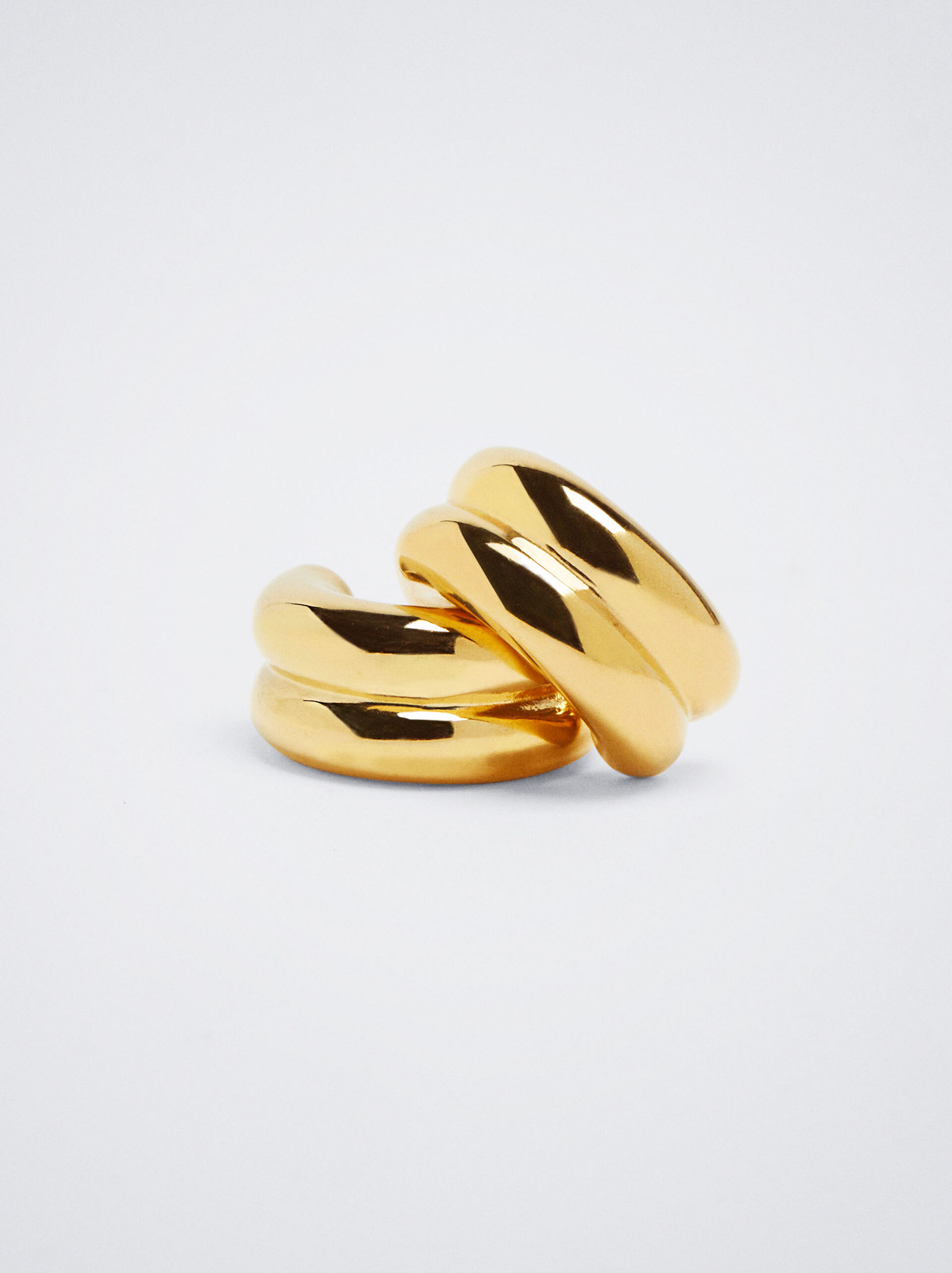 Golden Stainless Steel Rings image number 1.0