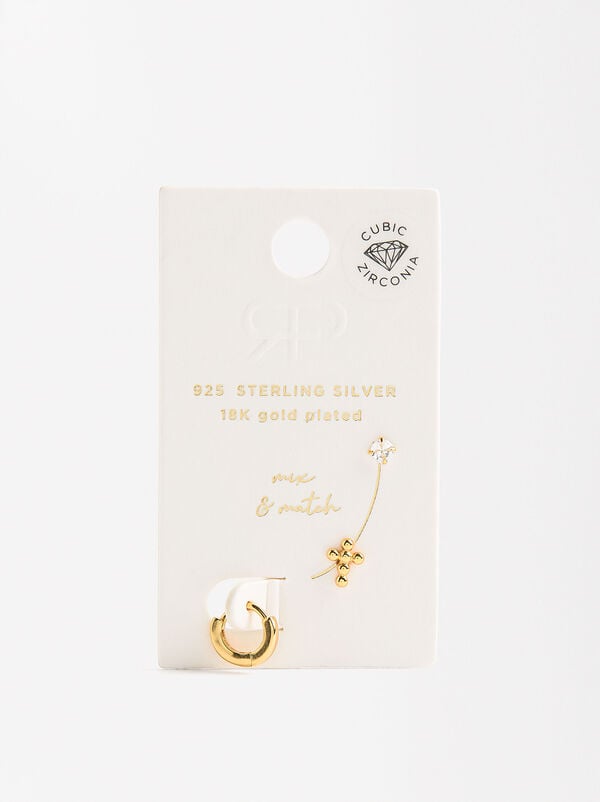Set of earrings with zirconias - 925 sterling silver