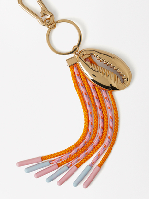 Shell Key Ring, Multicolor, hi-res