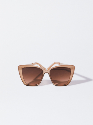 Quadratische Sonnenbrille, Rosa, hi-res