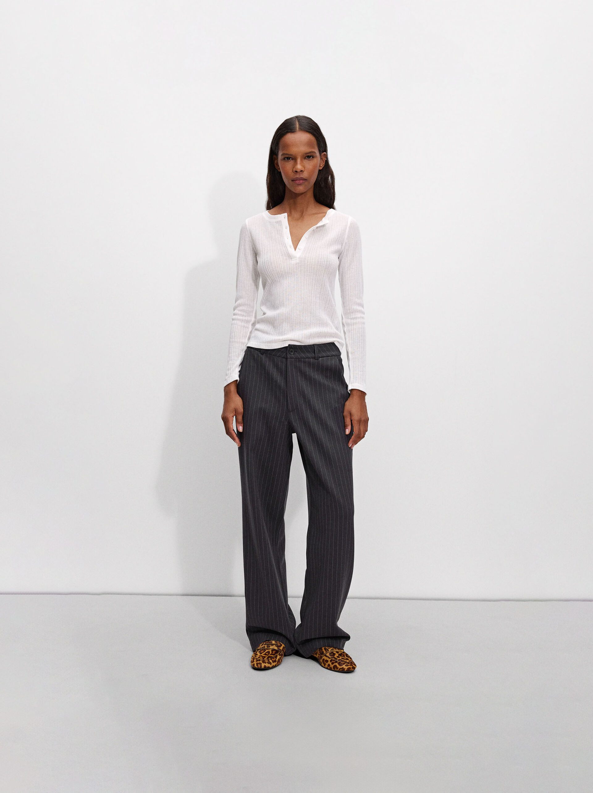 Pinstripe trousers image number 7.0