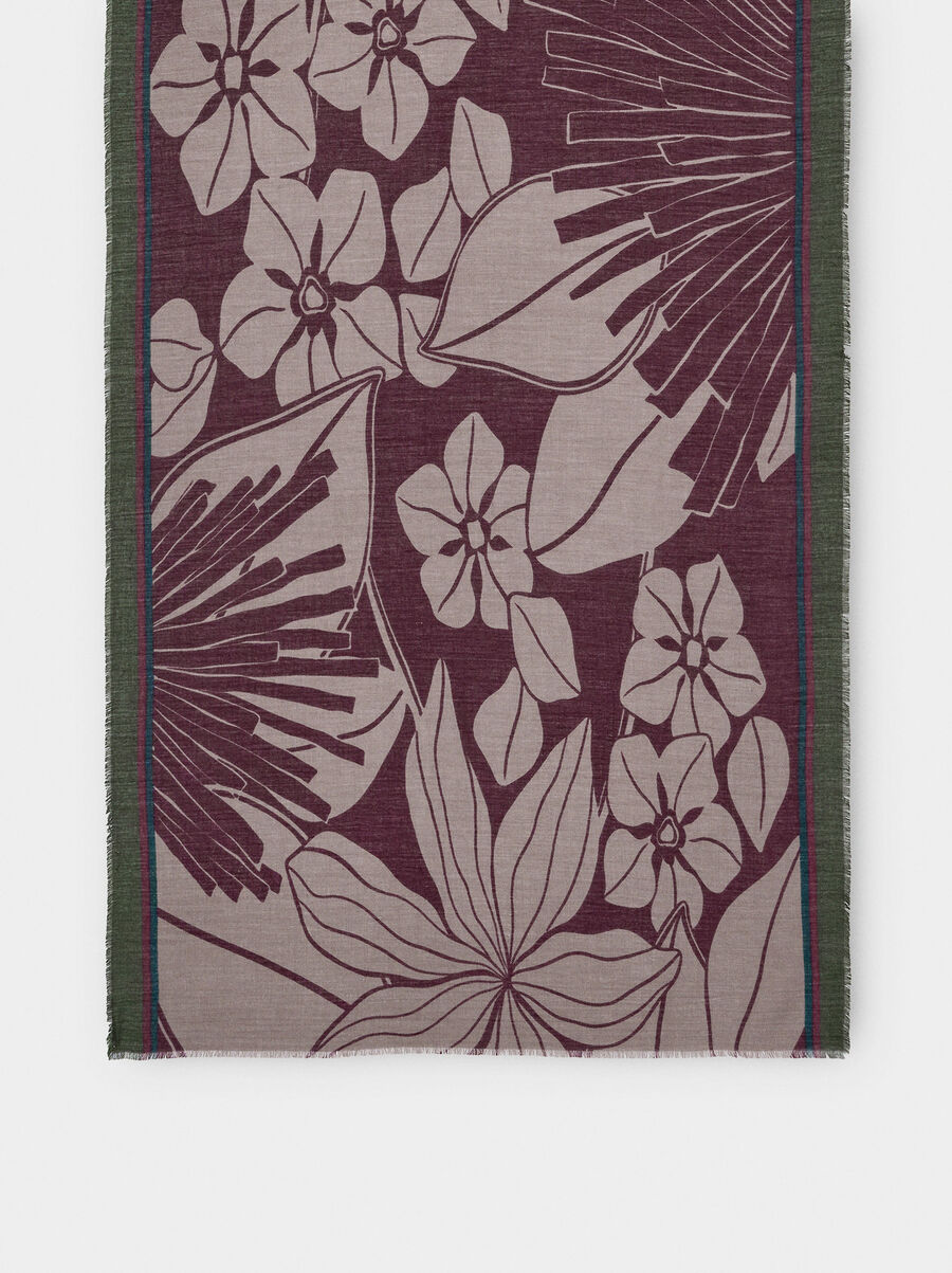 Floral printed scarf