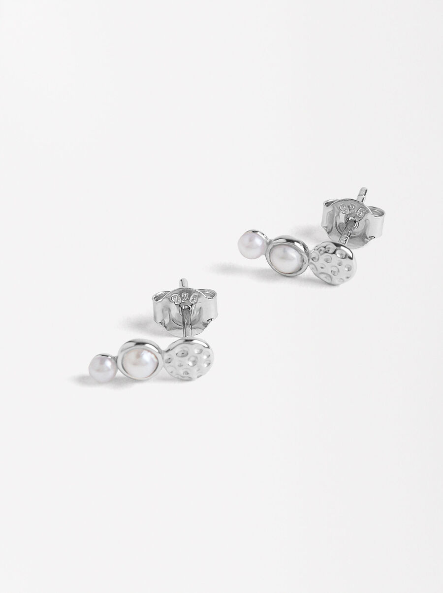 Earrings with pearls - 925 sterling silver