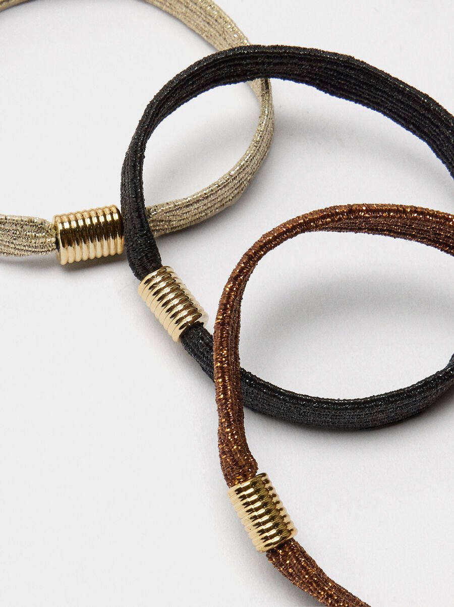 Set de elásticos para pelo con brillos